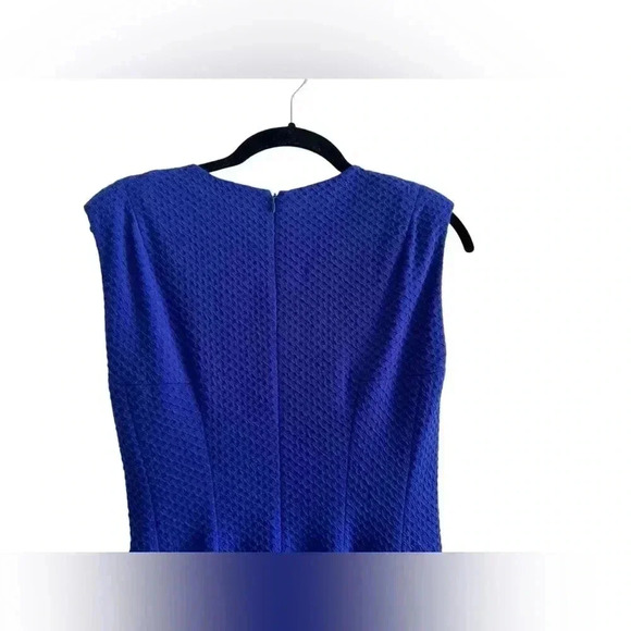 Rebecca Taylor Textured Ponte Knit Mini Dress Royal Blue Size 0 - Picture 4 of 12